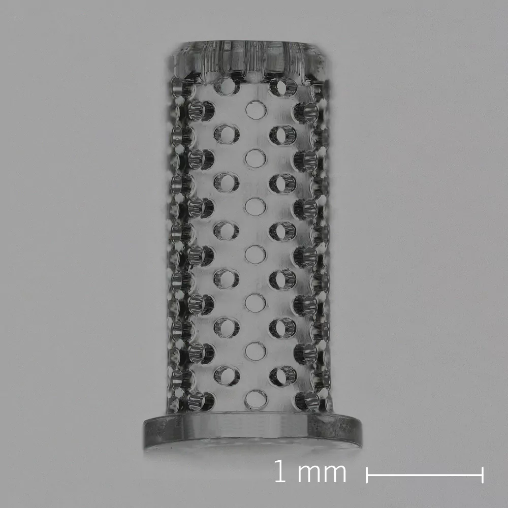 3D printed fused silica filter element produced with an UpNano NanoOne 2PP 3D printer